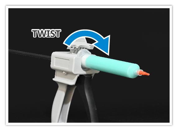 Put the tube in and twist